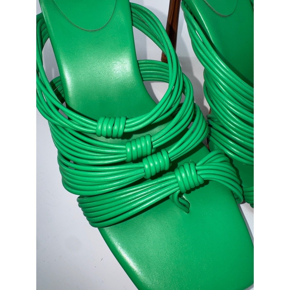 Joie Emerald Green Strappy Sandals 6.5 Square Toe High Heel Mule Y2K Party - Picture 3 of 12
